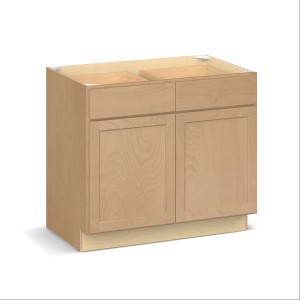 RELIABILT Parkstone II Base Cabinet, Wheat Stained, 39" W, 2 Doors 2 Drawers, Fully Assembled - 641095 | Lowe's Pro Supply